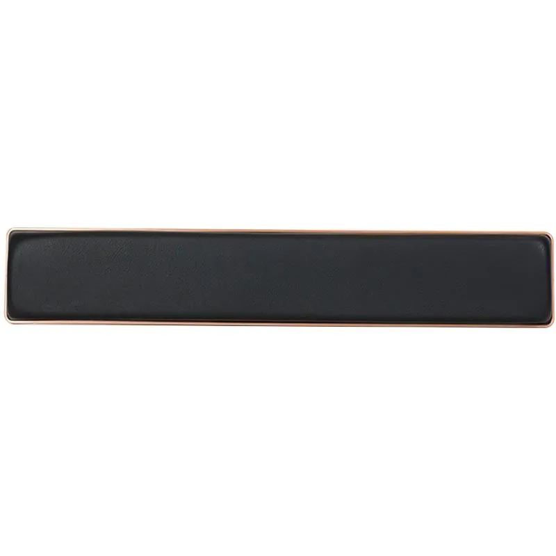 AZIO AZIO Palm Rest Retro Artisan Black Leather Copper Aluminium keyboard accessory — product photo
