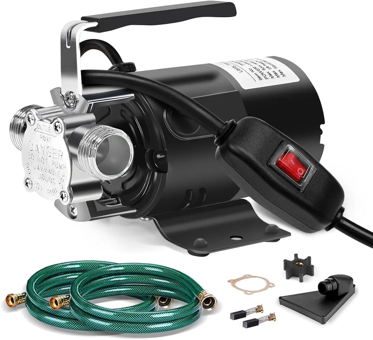 BFKK BFKK 1/10 HP 115V Water Transfer Pump with 2×6 ft Hoses — product photo
