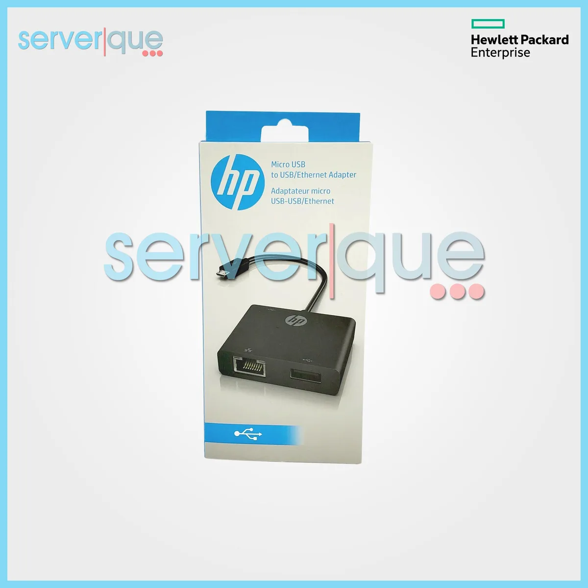 HP HP K1V16AA Micro USB to USB/Ethernet Adapter — product photo