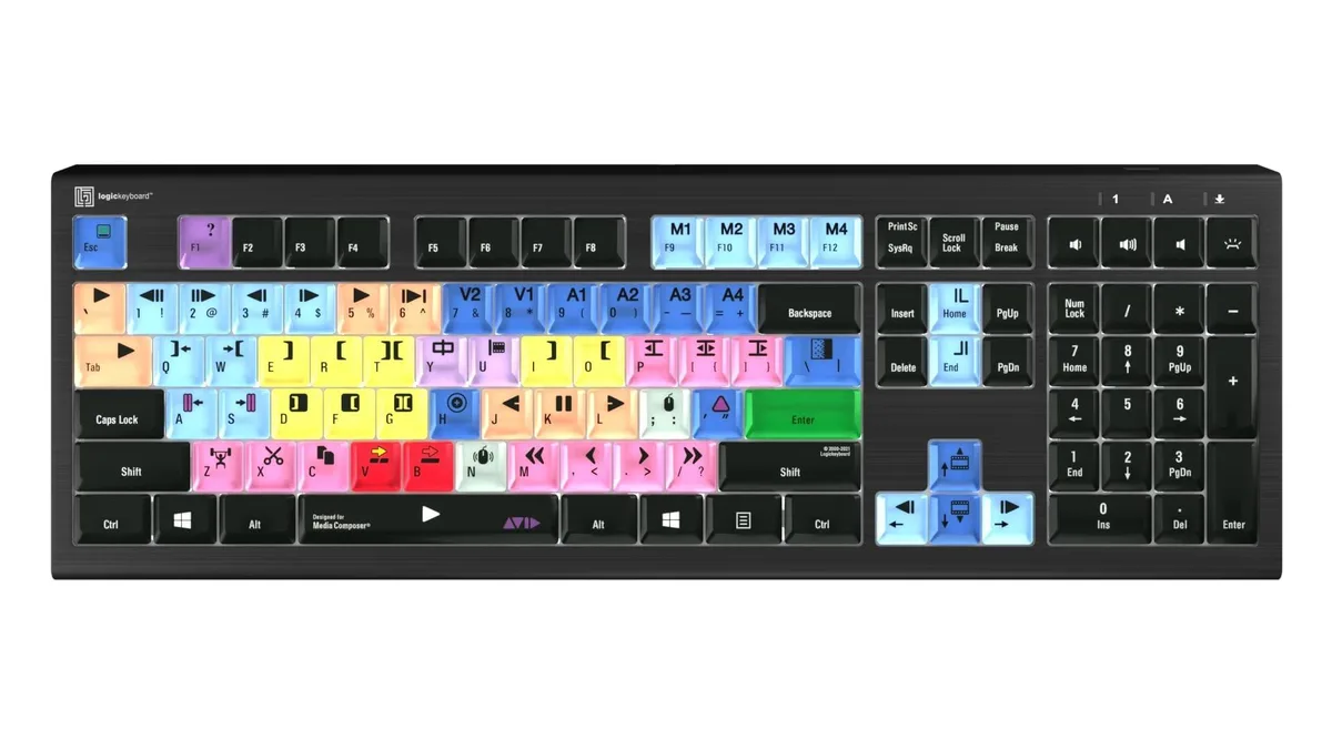 LogicKeyboard LogicKeyboard Astra2 Avid Media Composer Backlit Keyboard with USB 3.0 Hub — product photo