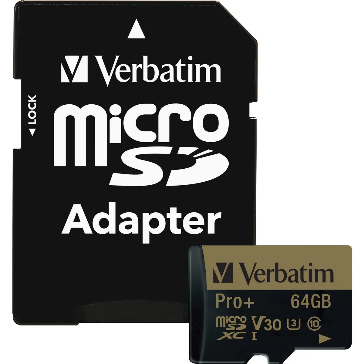 VERBATIM VERBATIM 44034 64GB microSDXC 600X U3 Class 10 memory card — product photo