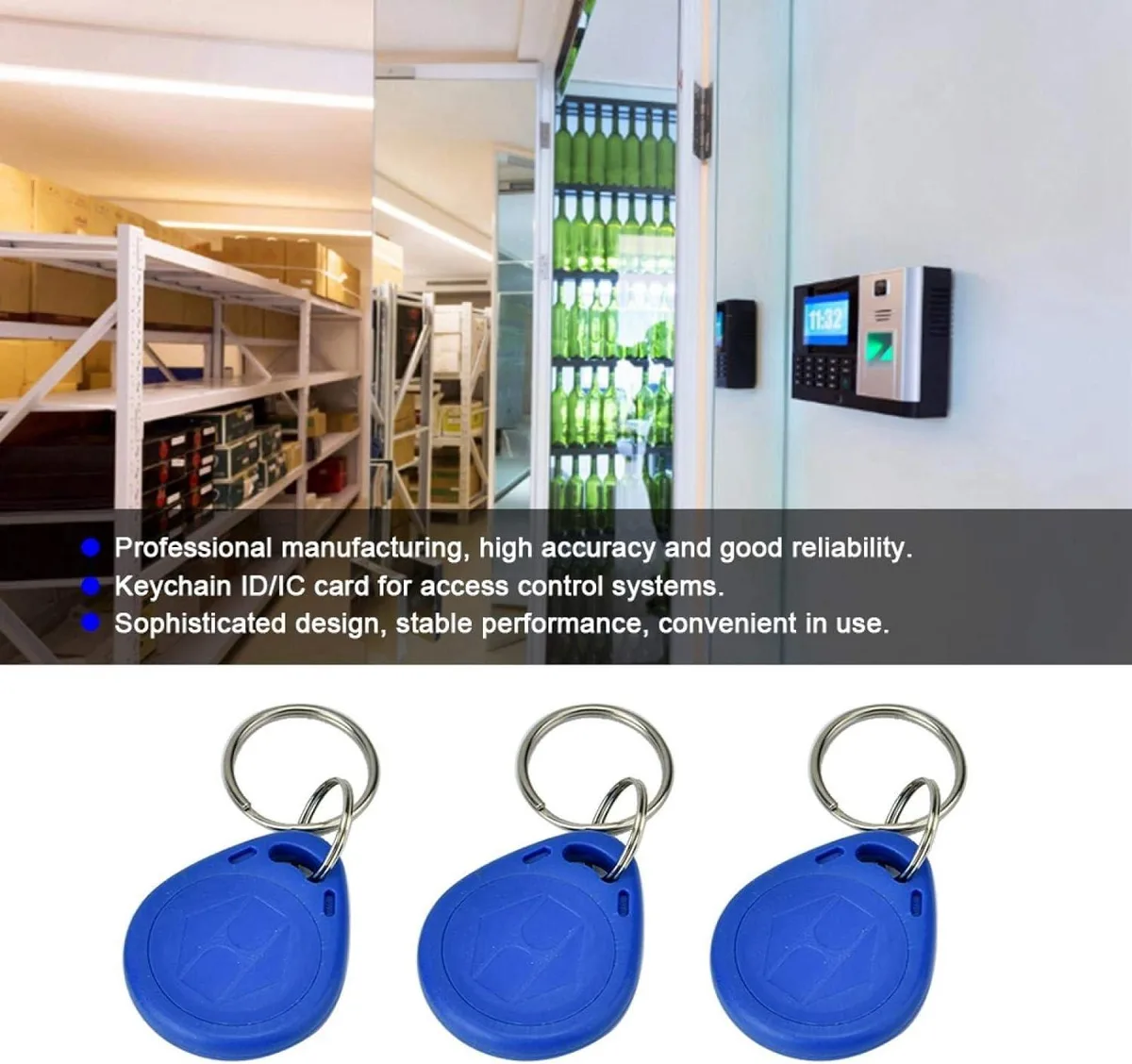 visiPower visiPower 125kHz RFID Key Fob Blue 10pcs — product photo