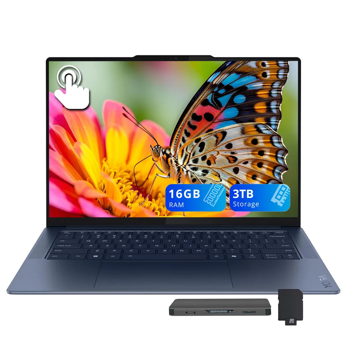 Lenovo Lenovo Yoga Slim 7 14.5" 3K OLED Touchscreen Snapdragon X Elite X1E-78-100 16GB 2TB Blue — product photo