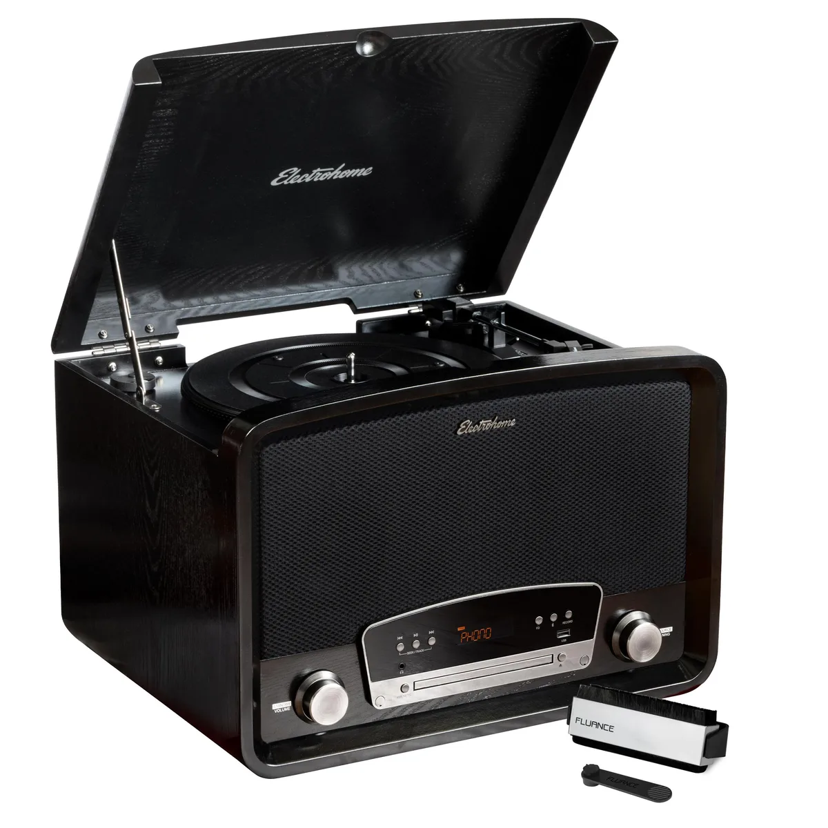 ELECTROHOME ELECTROHOME RR75BVB52 7-in-1 Turntable Black 23.75 lbs — product photo