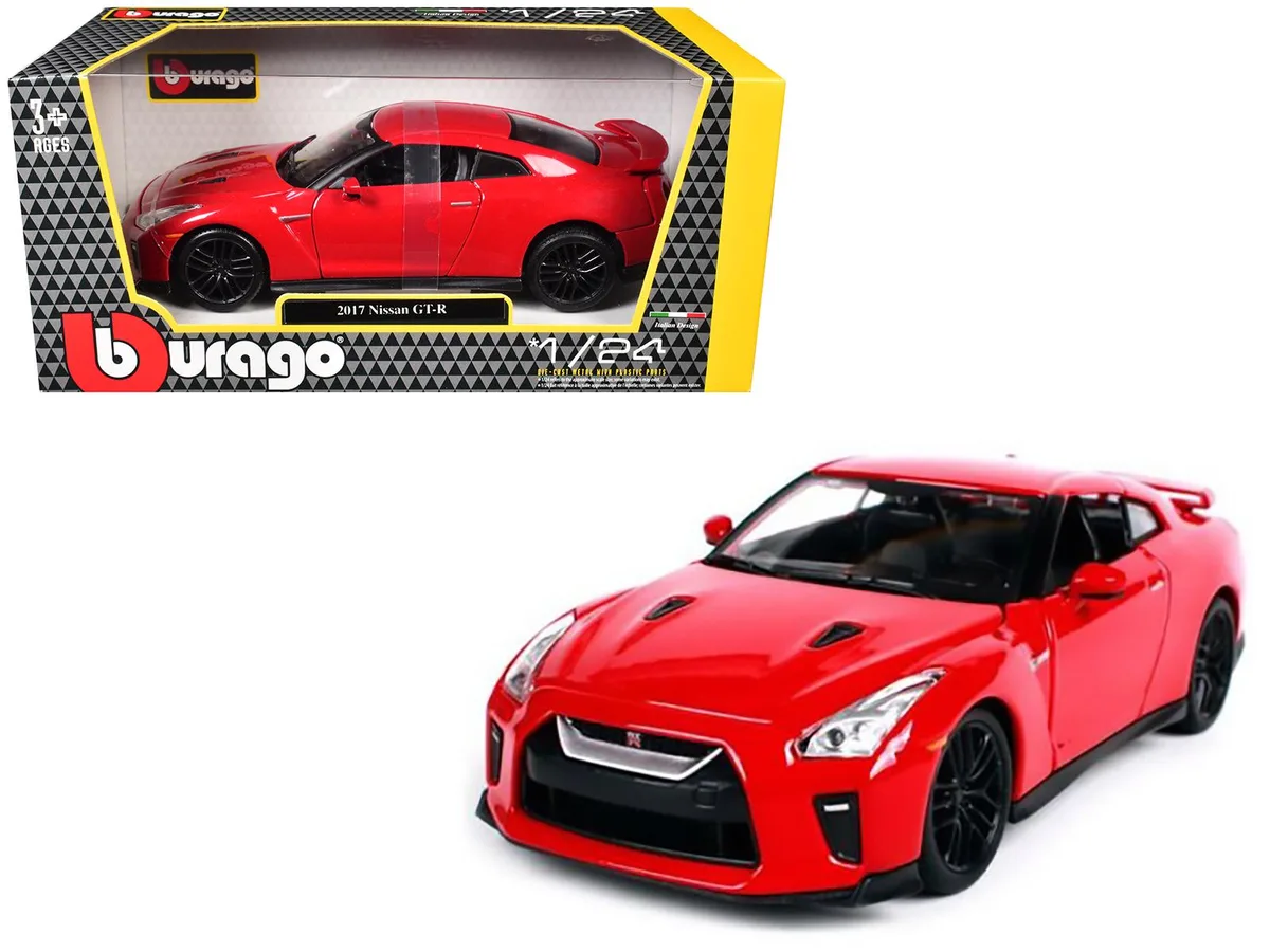 BBURAGO BBURAGO 2017 Nissan GT-R R35 Red 1/24 Diecast Vehicle — product photo