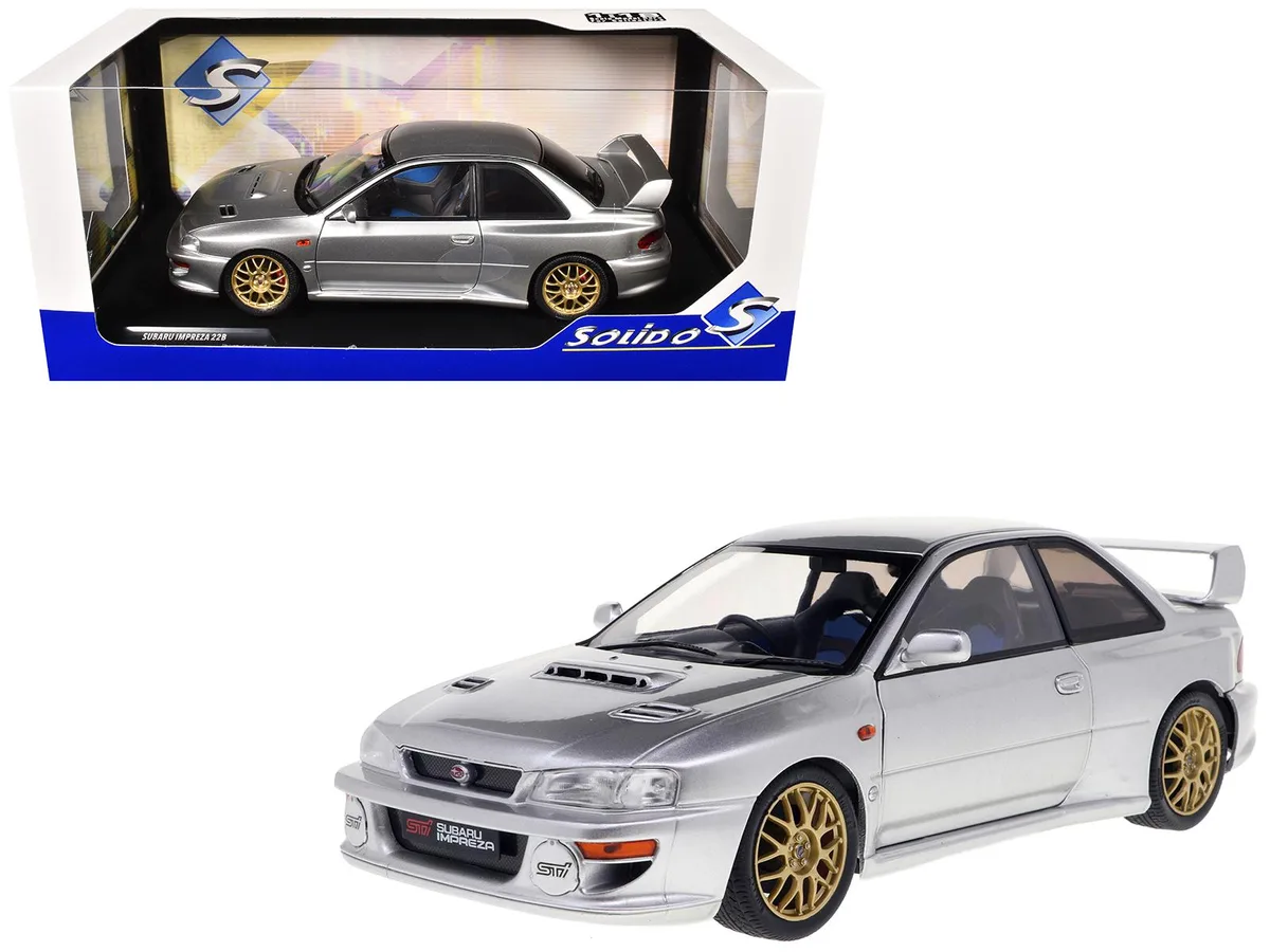 Solido Solido 1998 Subaru Impreza 22B RHD 1/18 Diecast Silver Gold Wheels — product photo
