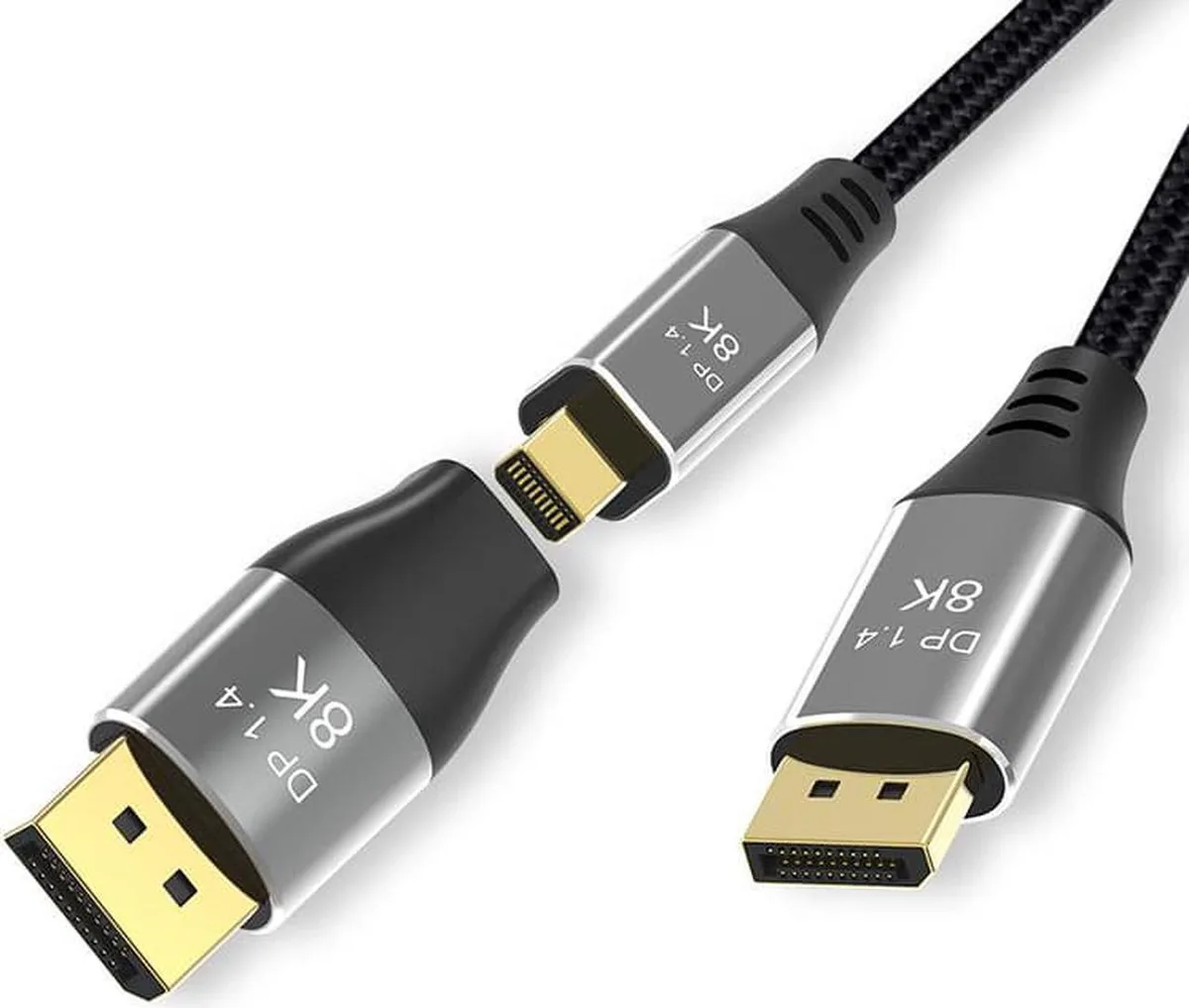 SMUGDESK SMUGDESK Mini DisplayPort to DisplayPort 1.4 Cable 2m 8K 60Hz 4K 144Hz HBR3 HDR Bi-Directional with Adapter — product photo