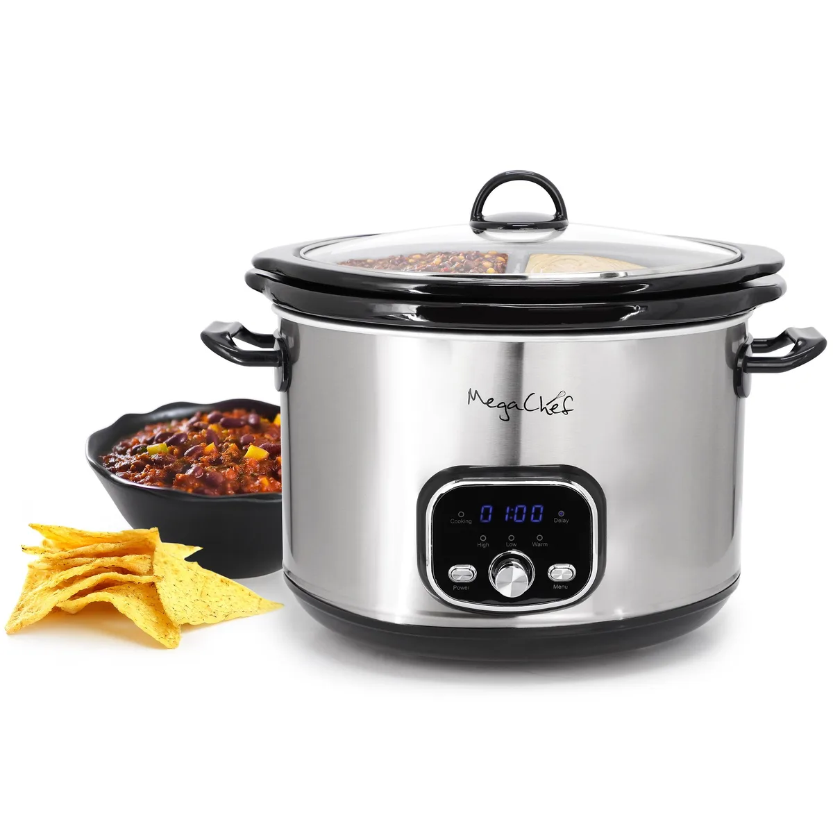 MegaChef MegaChef 510122255M 5.6 + 2.5 L split slow cooker — product photo