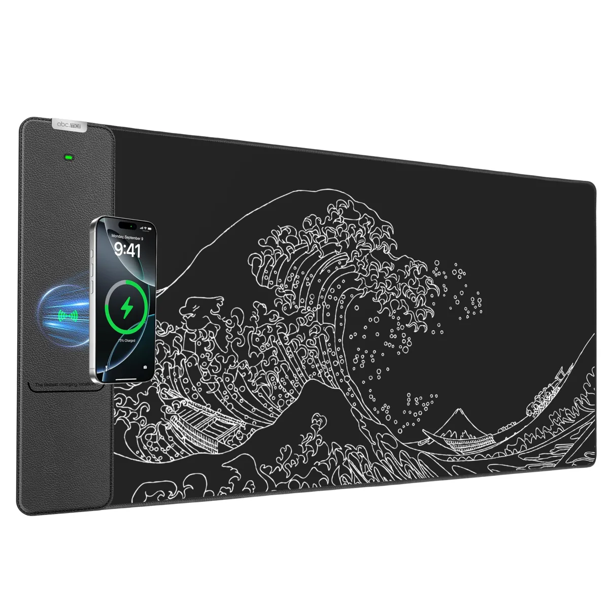  abc.mat ED48 Wireless Charging Mouse Pad 31.5"x15.8" Sea — product photo