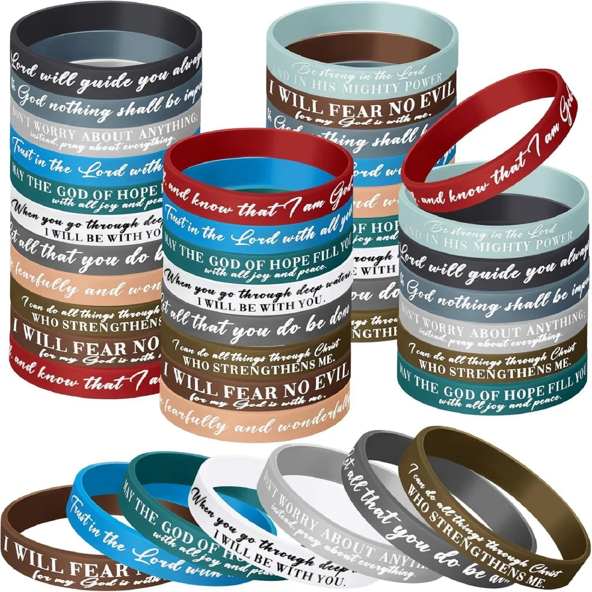  Ecation Bracelets 24 Pcs 7.87 x .47 inches Classic Color — product photo