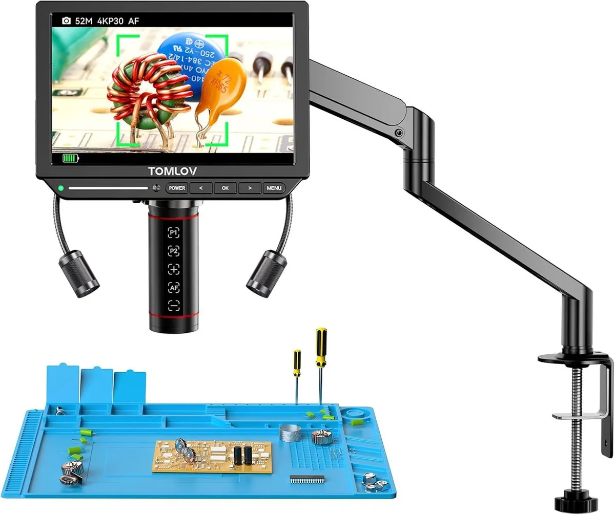 BFKK BFKK TM4K-AF 8" 4K Digital Microscope 52MP 2000x Flex Arm — product photo