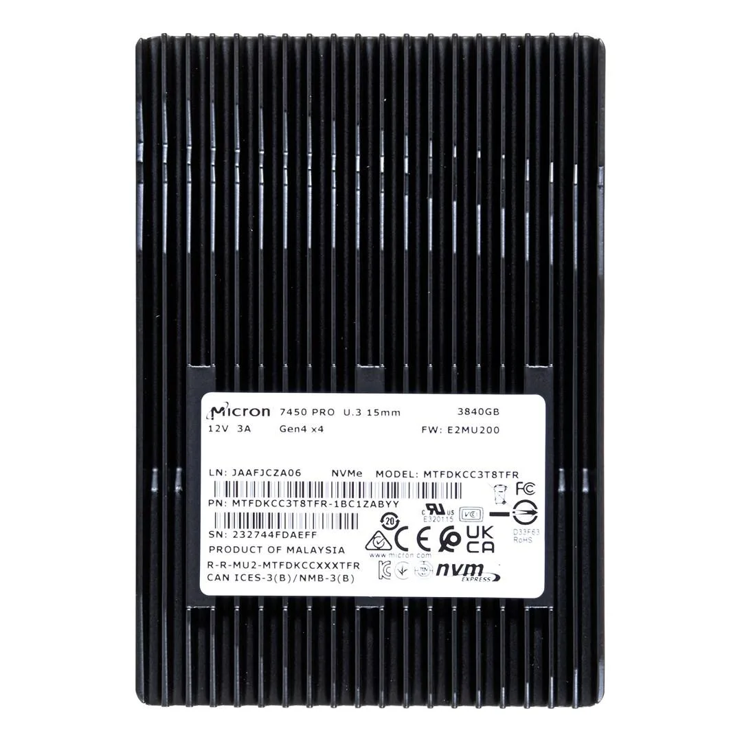 Micron Micron 7450 PRO 3.84 TB Vanities with Tops MTFDKCC3T8TFR-1BC1ZABYYR — product photo