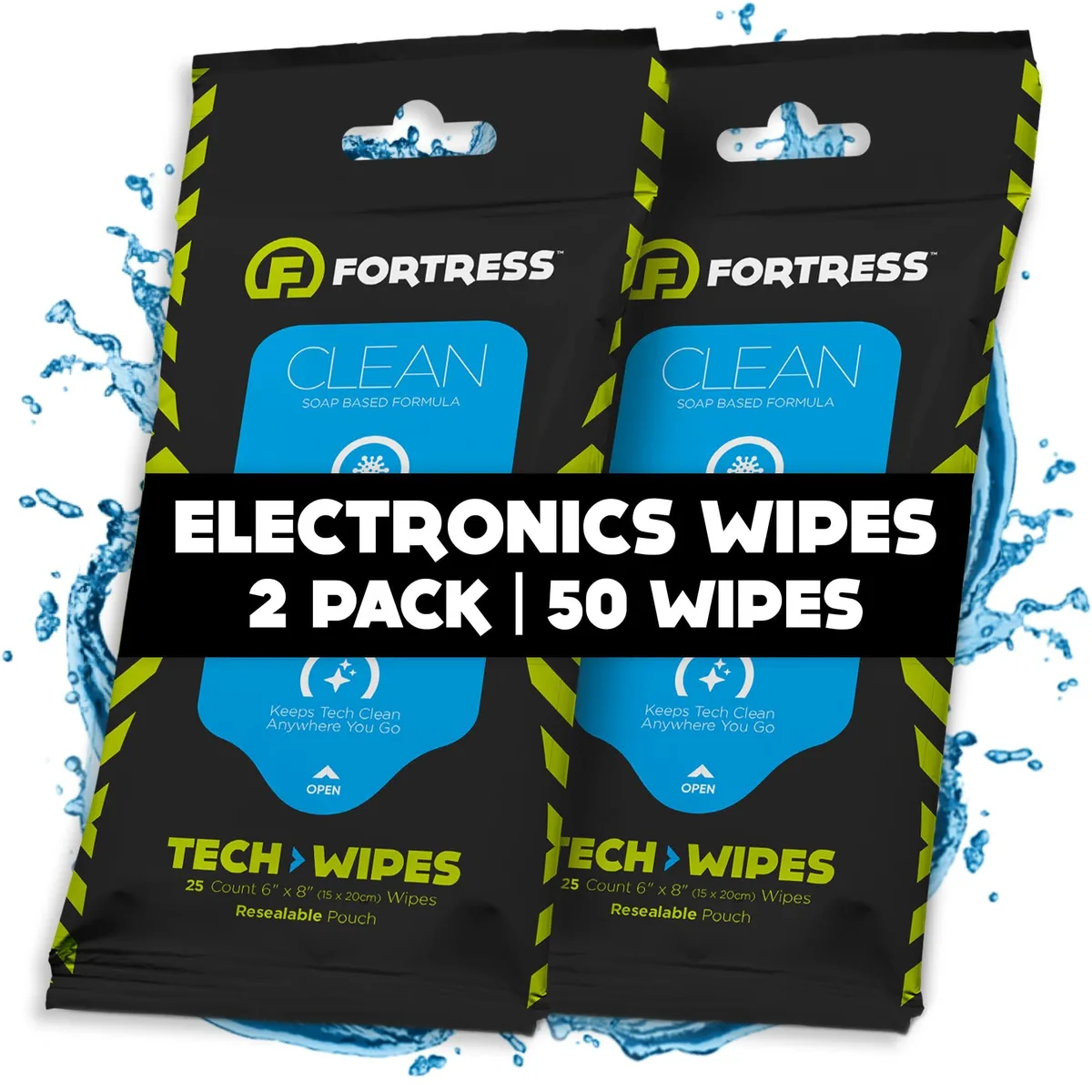  Fortress FTCLUNTWCLN0000-2P Electronic Wipes 25 ct Pack of 2 indoor maintenance — product photo
