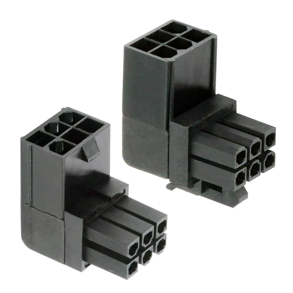 Fervit Fervit ATX 6-Pin Male to Female 90° Angled Power Adapter 2-Pack — product photo