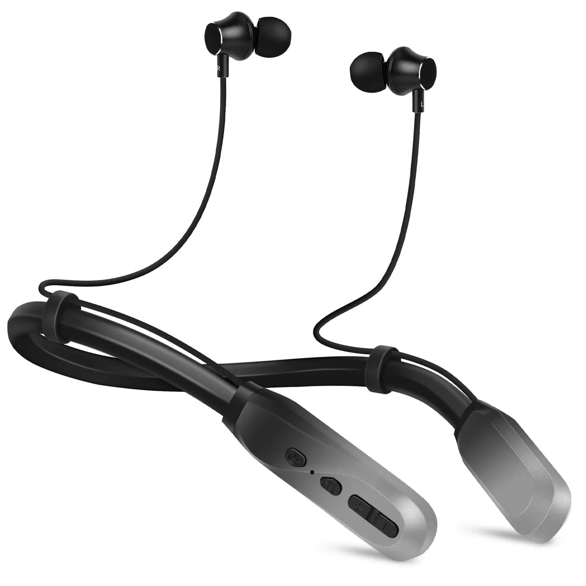  Lecefty i35plus Bluetooth 5.1 Neckband Headphones Silver — product photo