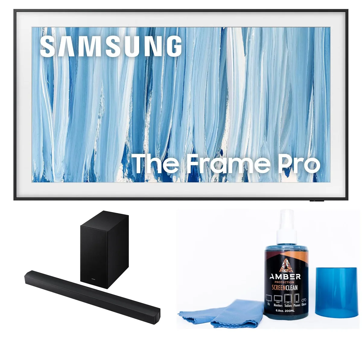 SAMSUNG SAMSUNG QN75LS03HWFXZA 75" The Frame Pro Neo QLED TV with HW-B630F Soundbar — product photo