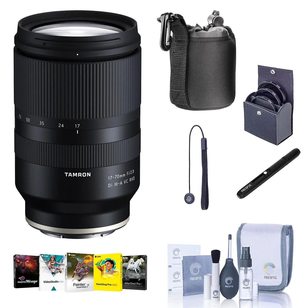 Tamron Tamron 17-70mm f/2.8 Di III-A VC RXD Sony E Bundle camera lens — product photo