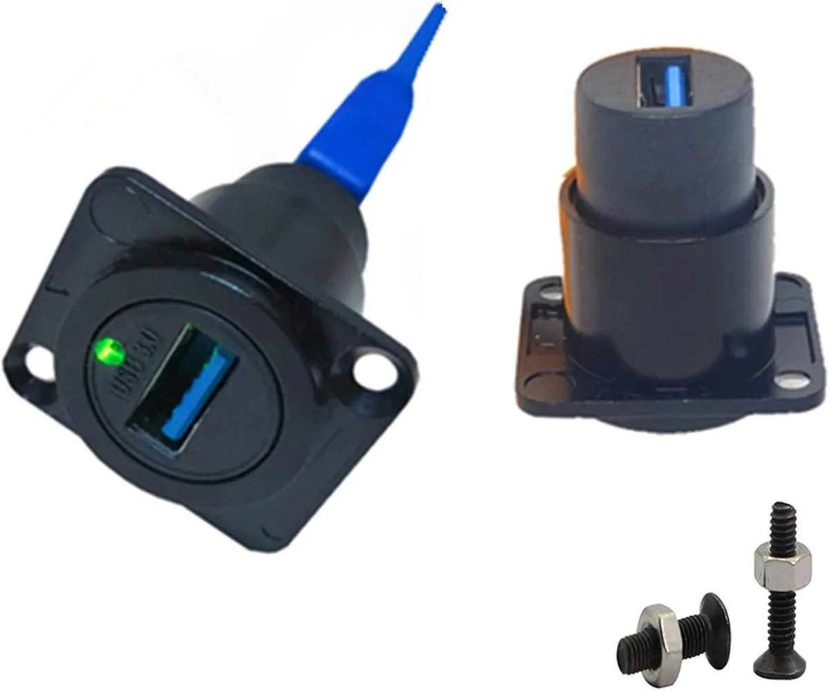 Boxwave Boxwave USB 3.0 D Panel Mount Female to Female Coupler Socket Pass Through Adapter 5Gbps 86 — product photo