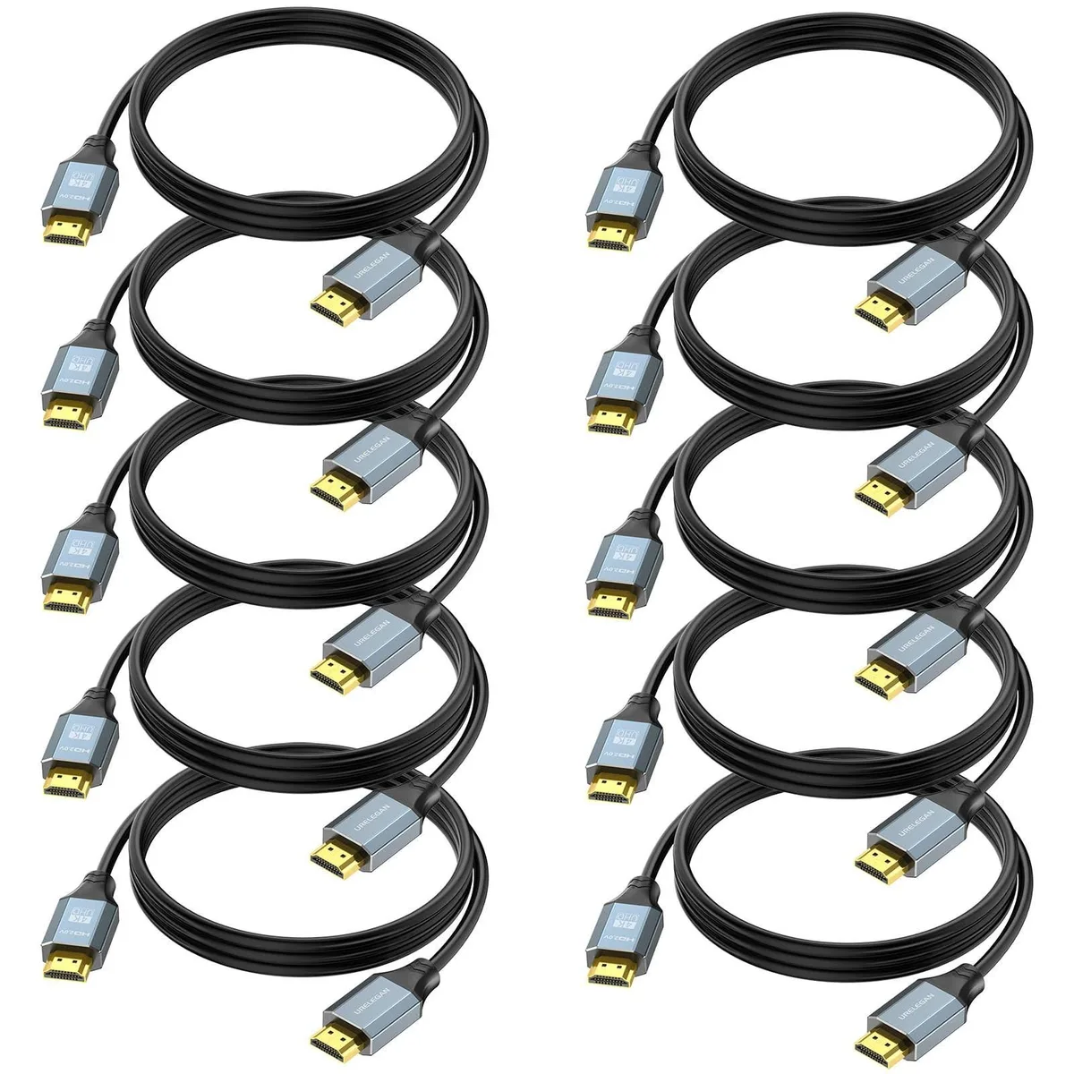 ARENTI ARENTI HDMI Cable 10-Pack 6FT 18Gbps 4K@60Hz 2K@165Hz ARC 2 in 1 accessory — product photo