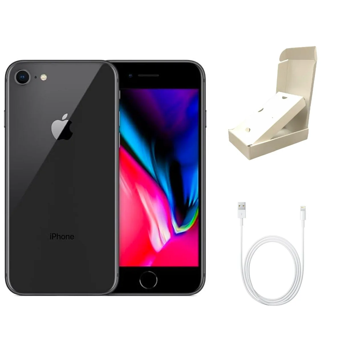 Apple Apple iPhone 8 A1863 64GB Space Gray Grade C Gift Box cell phones - unlocked — product photo