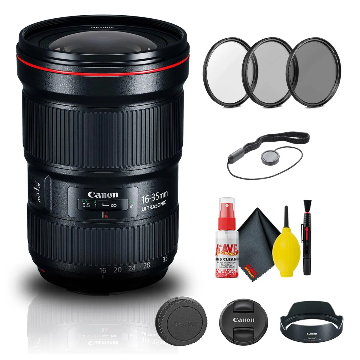 Canon Canon EF 16-35mm f/2.8L III USM Lens with Filter Kit, Cap Keeper, Cleaning Kit — product photo