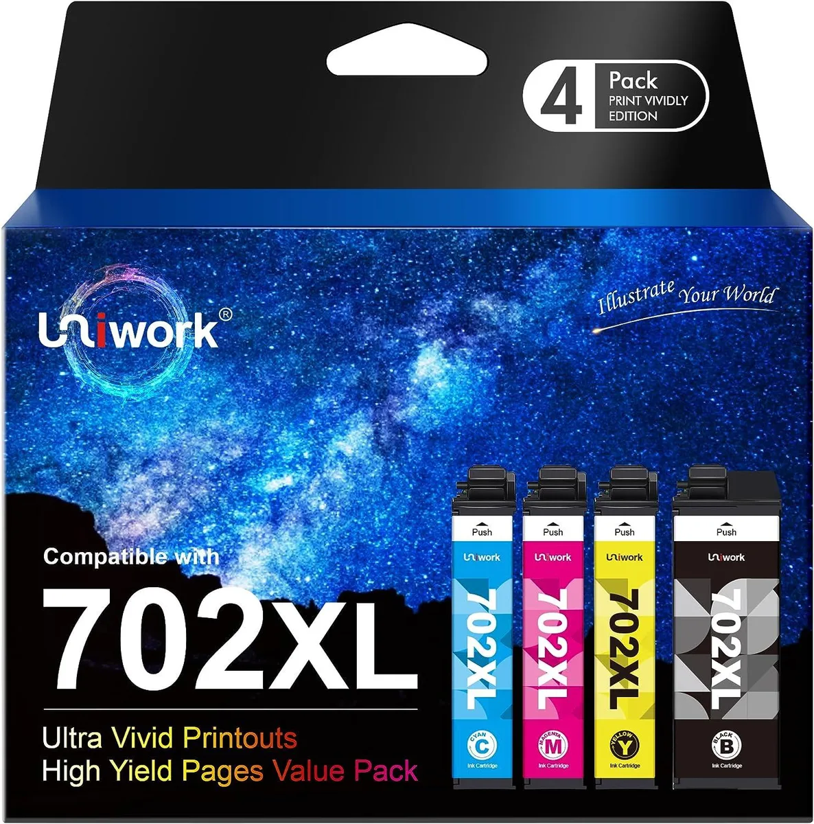NuoTo NuoTo 702XL Ink Cartridges 4 Pack High Yield — product photo
