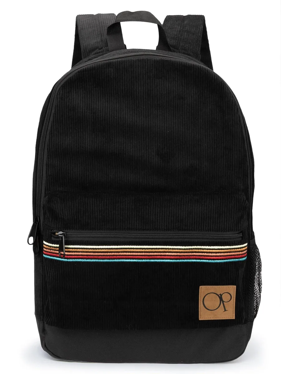 Ocean Pacific Ocean Pacific OG Corduroy Backpack 15.6 Inch Laptop Case Black — product photo