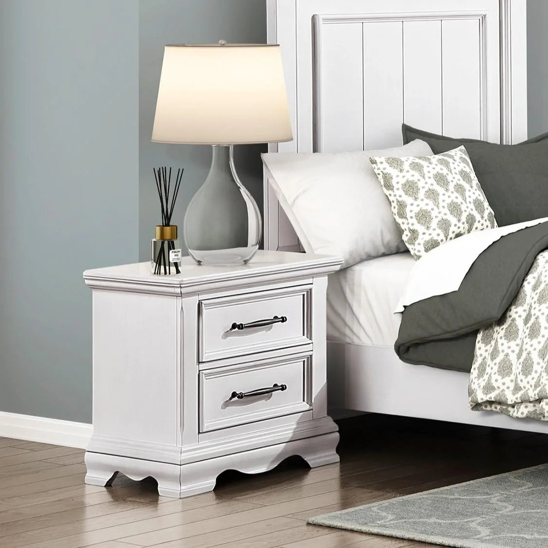 tuphen tuphen 2-Drawer Nightstand White 24x16x24.5in — product photo