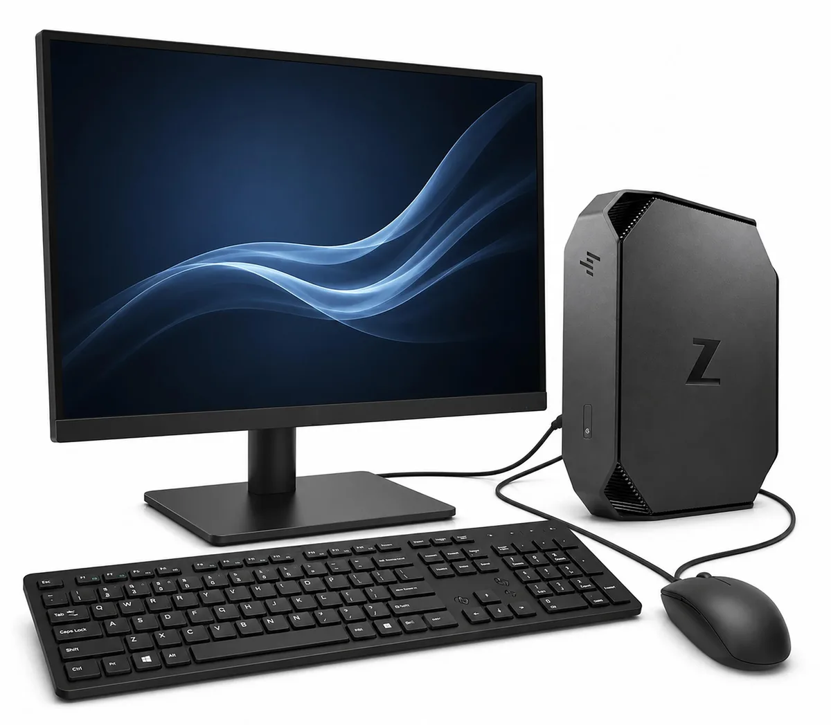 HP HP Z2 G4 Mini Workstation i5-8500 16GB 128GB 24" Monitor Windows 11 Pro — product photo