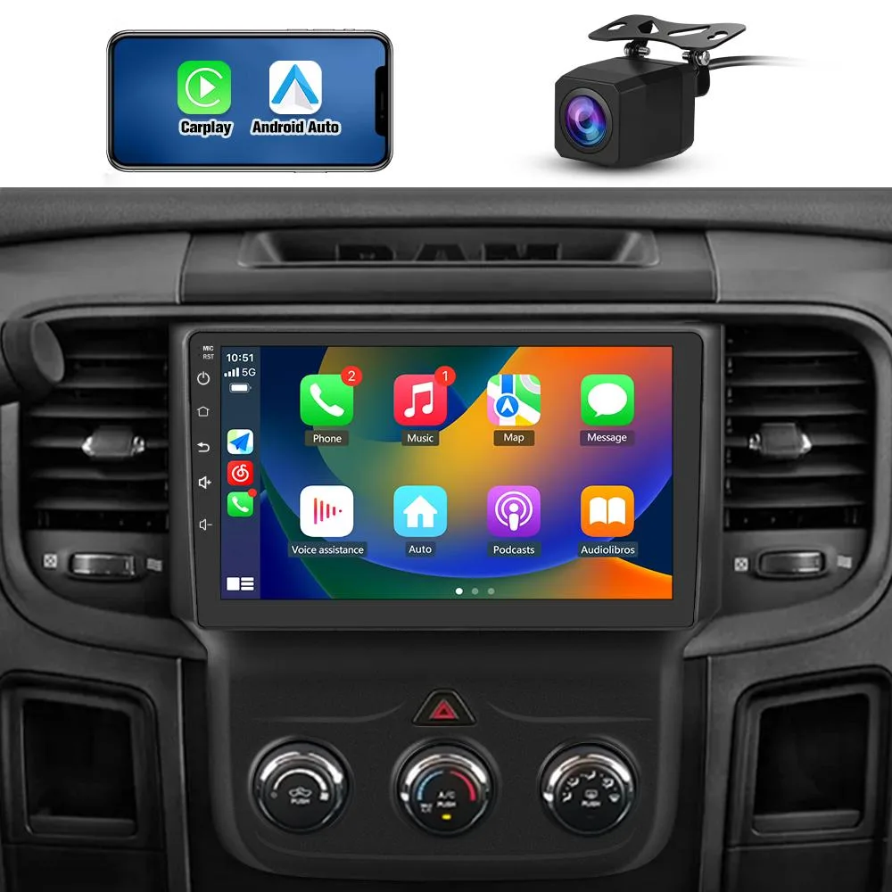 litillbuly litillbuly 8 Core 9 inch Car Radio Stereo for Dodge RAM 1500 2500 3500 2013-2018 Android 13 4G+64G — product photo