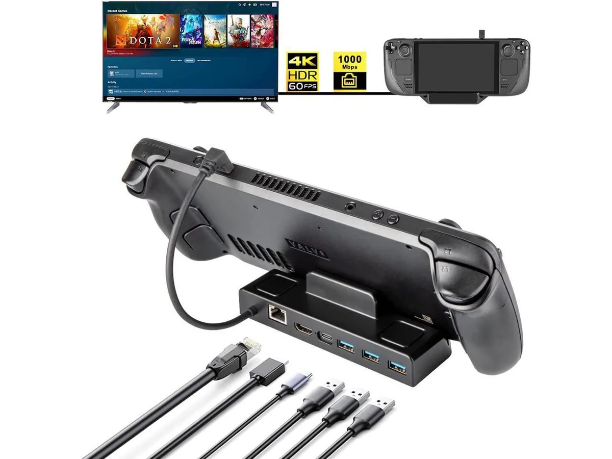 BONAEVER BONAEVER 4K 60Hz 1000Mbps LAN TV Dock for Steam Deck — product photo