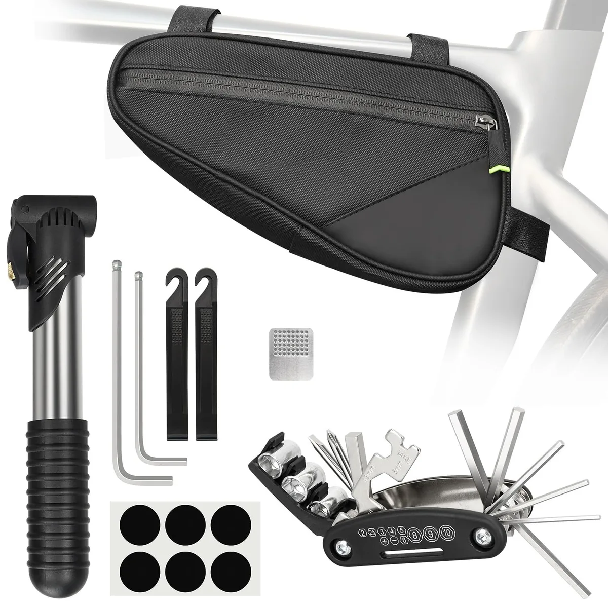  Hollywood Racks Bike Repair Kit 16-in-1 1.2L Triangle Bag — product photo