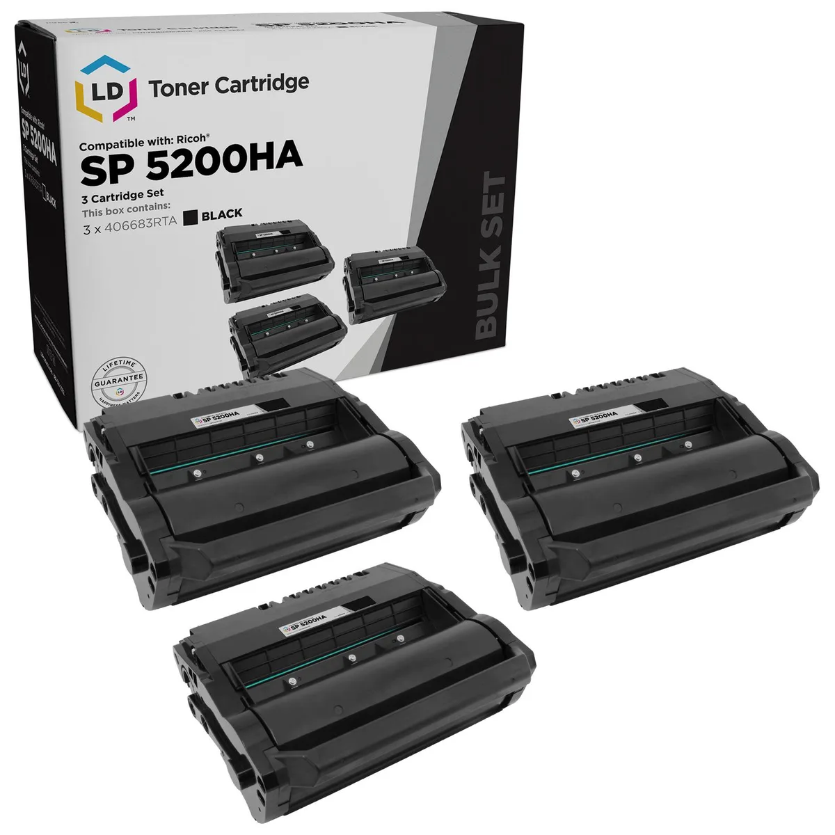 LD Products LD Products 406683 Black Toner Cartridge 3-Pack 25000 Pages — product photo