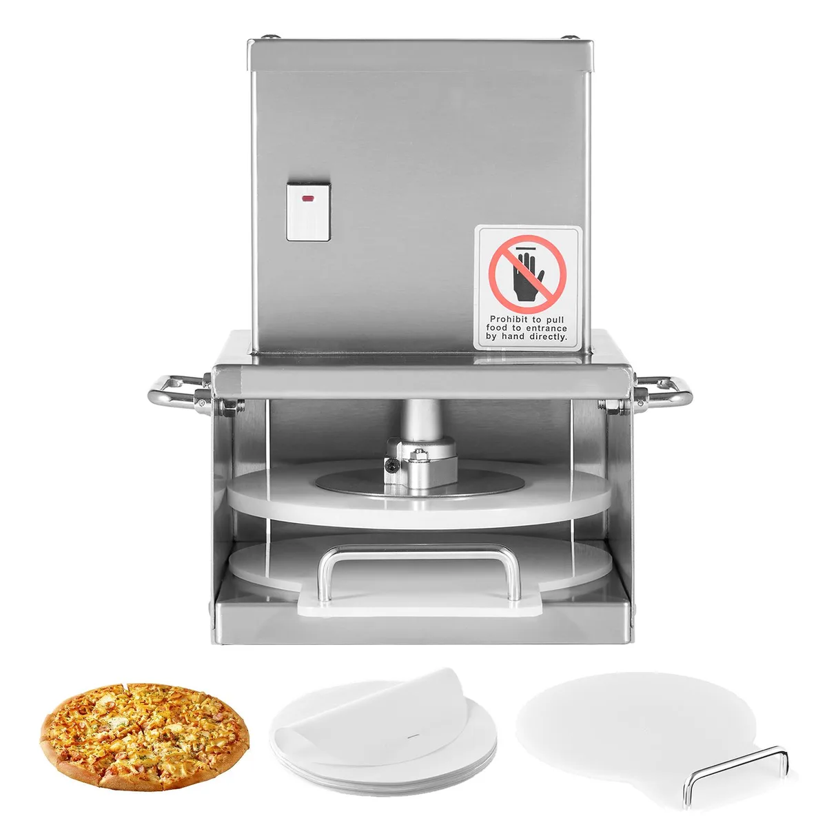 VEVOR VEVOR Electric Pizza Dough Press 6 inch Stainless Steel 100 Parchment Papers — product photo