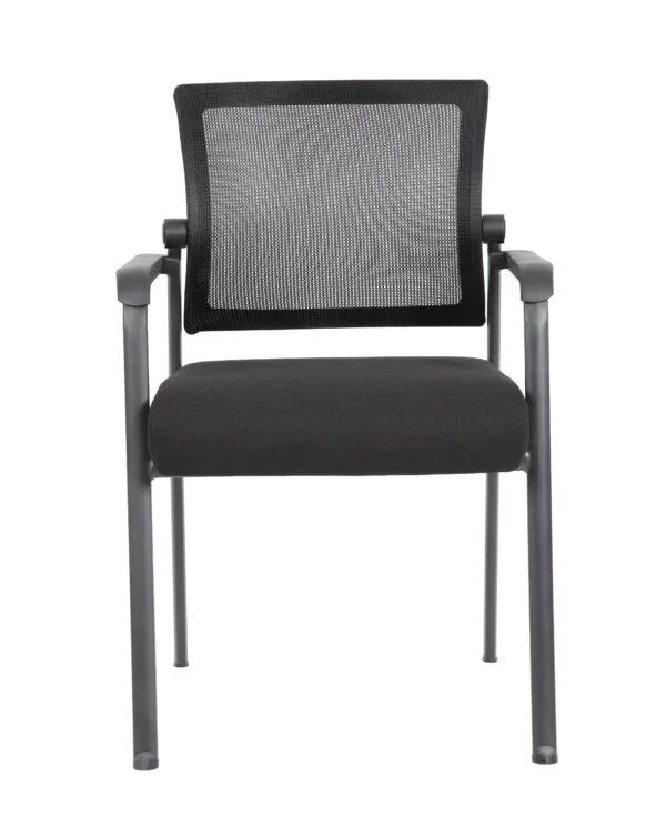 BOSS Office Products BOSS Office Products B6889-BK Mesh Guest Chair Black 275 lb — product photo