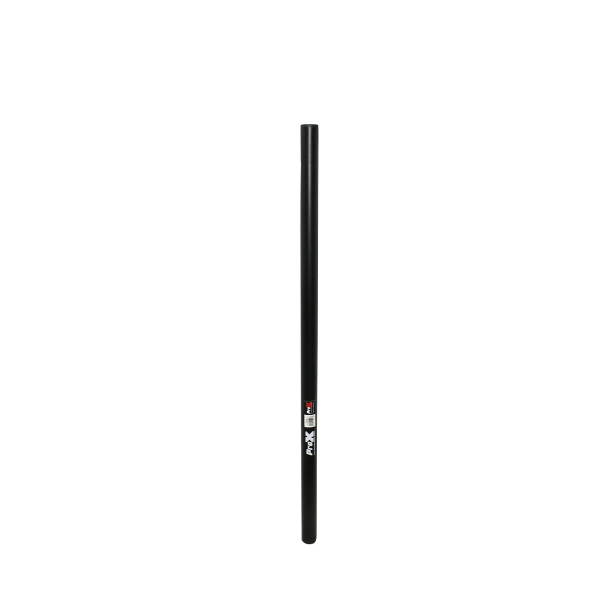 Black steel speaker pole mount, 36 inches long, 35mm diameter, rubber cap, powder coat finish