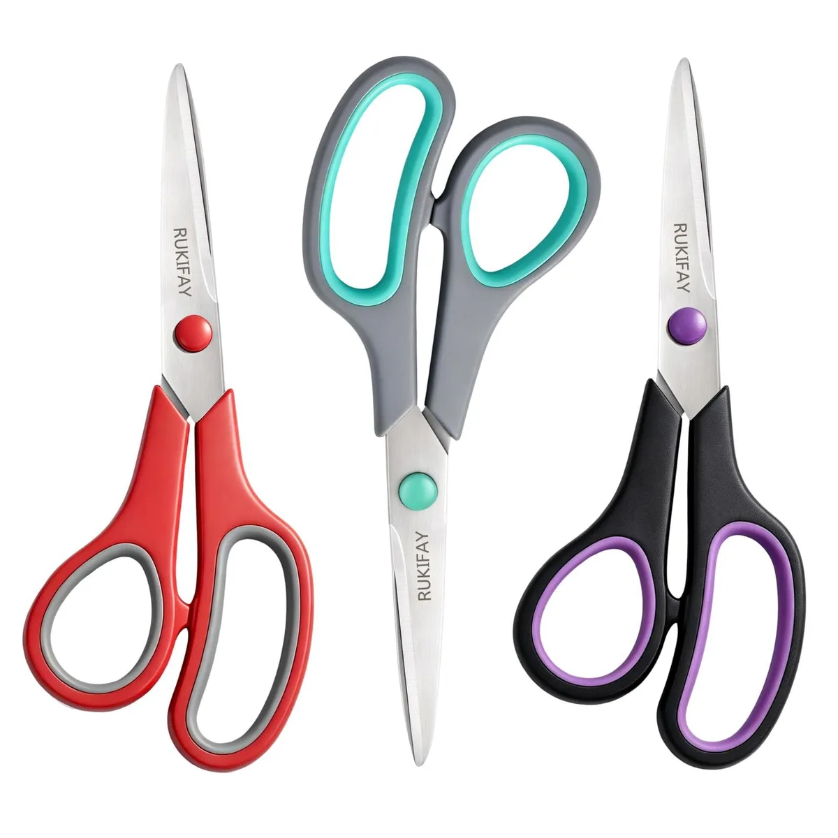  RUKIFAY All Purpose Heavy Duty Scissors 3 Pack 8 — product photo
