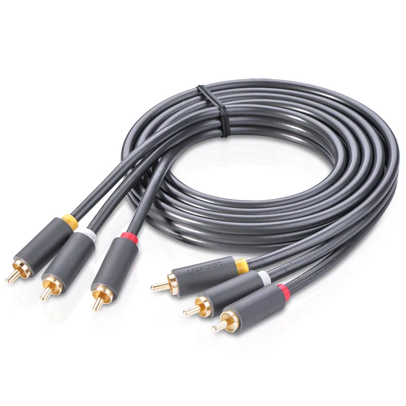 ESTONE ESTONE 3 RCA Male to 3 RCA Male Audio Video Cable 4.5 Feet — product photo