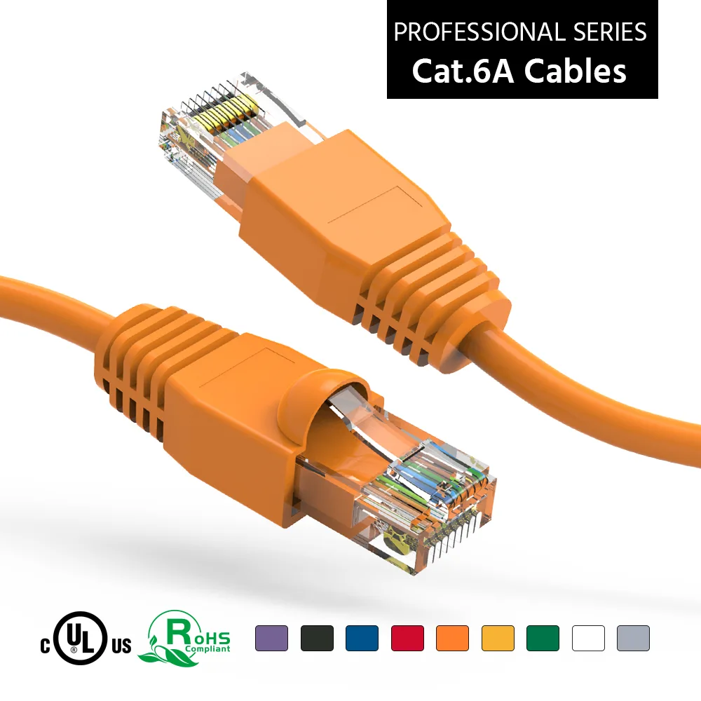 Nippon Labs Nippon Labs 60CAT6A-4OR 4 ft Cat6A UTP network ethernet cable Orange — product photo