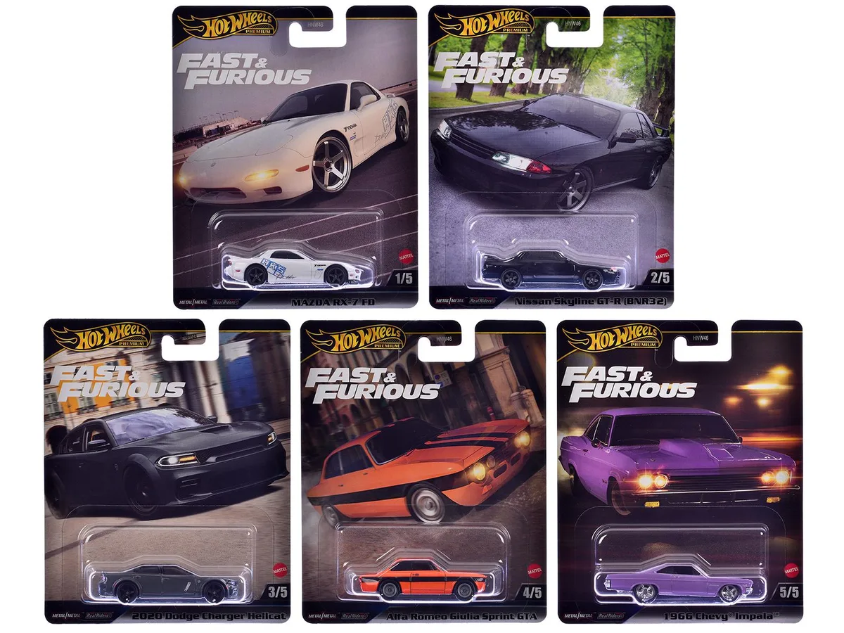 Hot Wheels Hot Wheels "Fast &amp; Furious" 2025 5-Piece Set K Die-Cast Cars — product photo