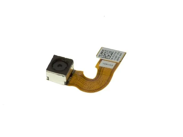 Small rectangular camera module with silver metal housing and dark lens for Dell Venue 11 Pro tablets
