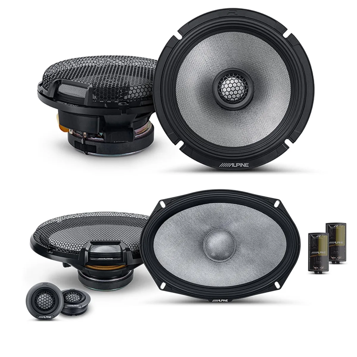 Alpine Alpine R2-S69C 6x9" Component &amp; R2-S65 6.5" Coaxial Speaker Bundle — product photo