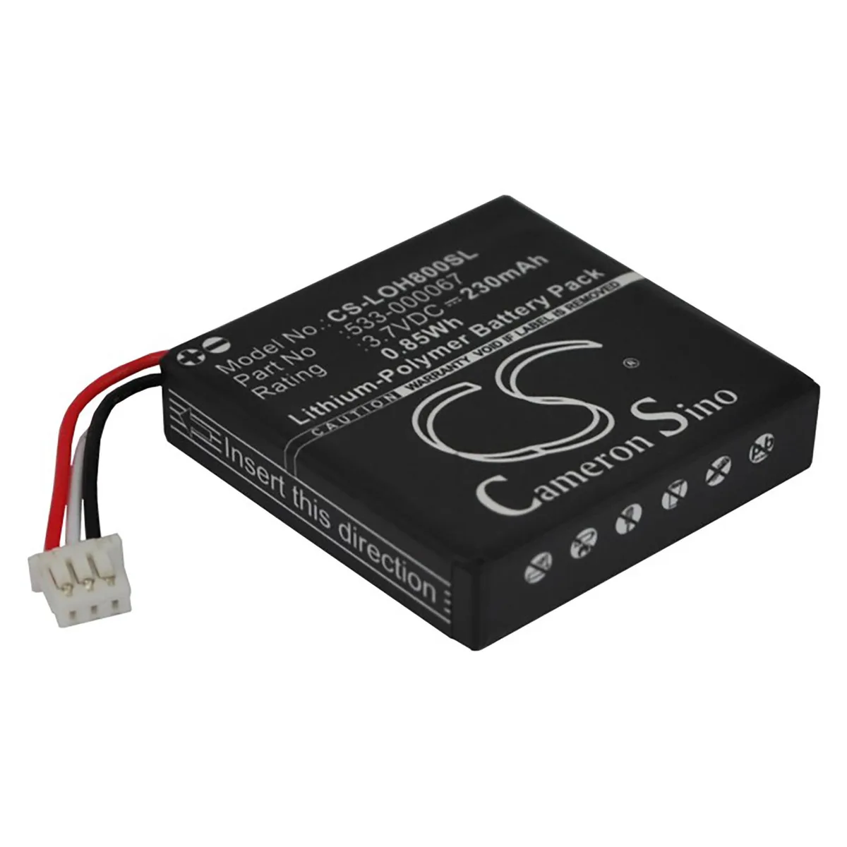 Centenex Electronics Centenex Electronics DS-CS-LOH800SL Battery for Logitech H800 3.7V 230mAh — product photo