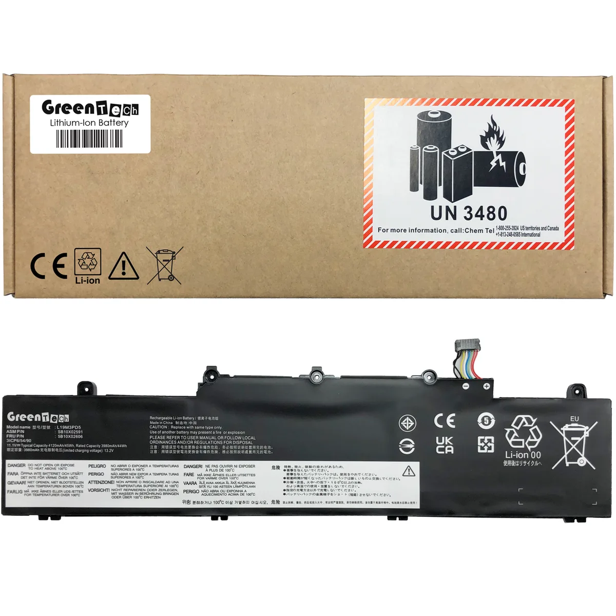 NShi NShi 11.1V 45Whr 3-cell laptop battery for ThinkPad E14 E15 Gen 2 3 4 — product photo