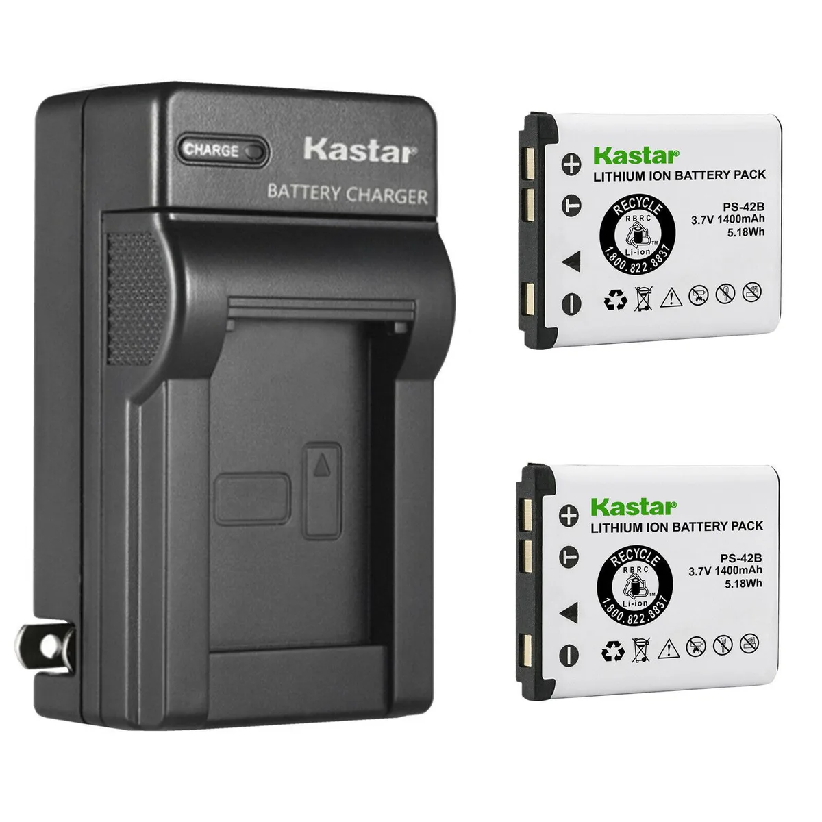 Kastar Kastar 2-Pack Battery &amp; AC Wall Charger for Panasonic DECT Handsets — product photo