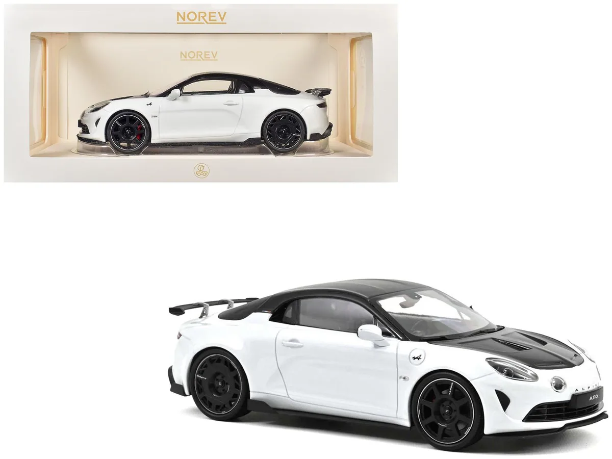 Norev Norev Alpine A110 R Pearl White Carbon Hood 1/18 Diecast 2024 — product photo