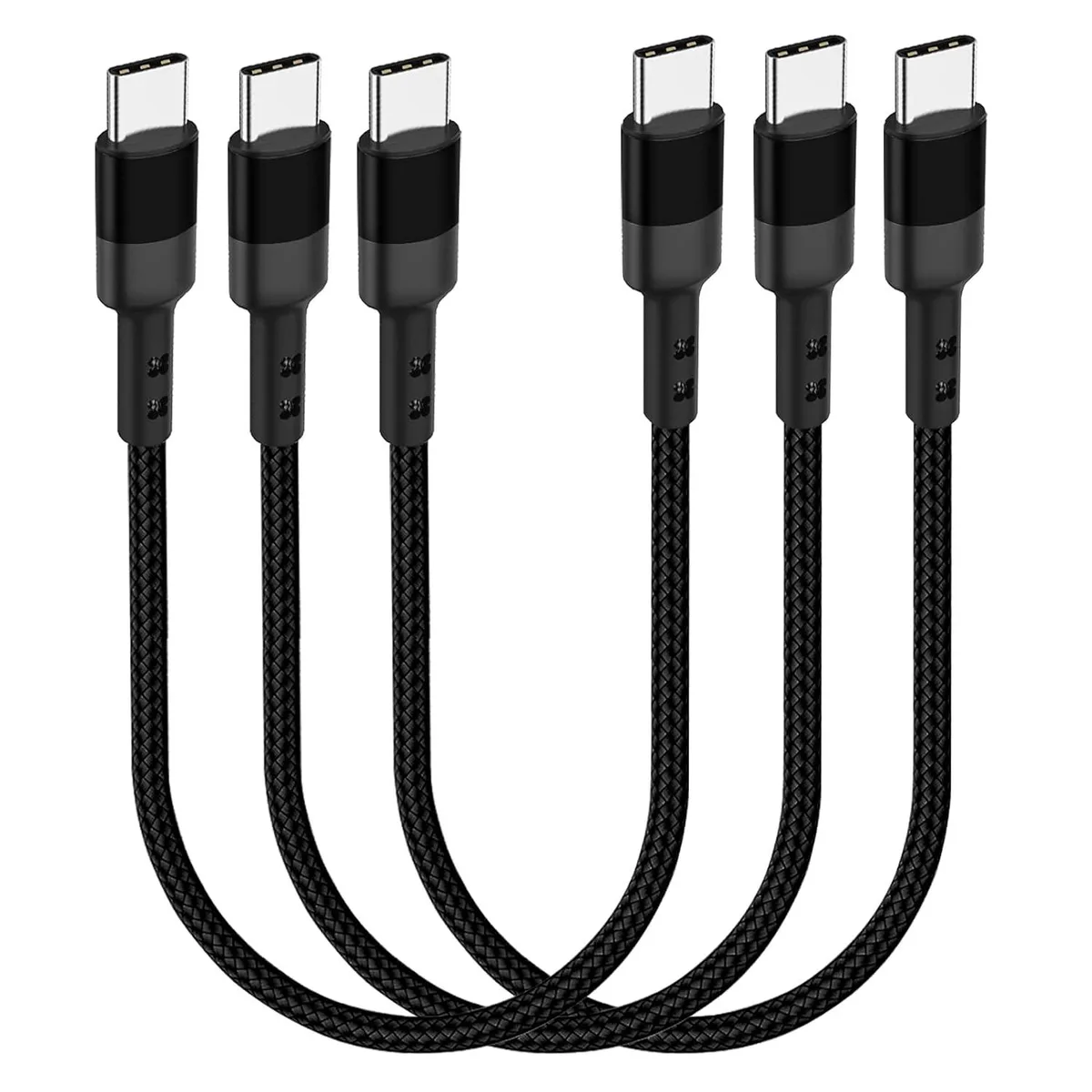Kootion Kootion USB-C to USB-C Cable 12in 3-Pack 20V 3A 60W PD 480Mbps — product photo