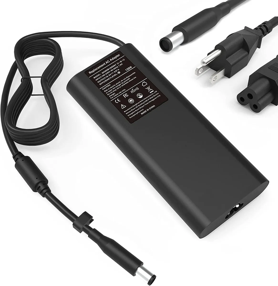 myVolts myVolts 130W laptop charger for Dell XPS 15 9570 7590 9560 9550 Precision 5520 5540 5510 5530 M3800 M2800 — product photo