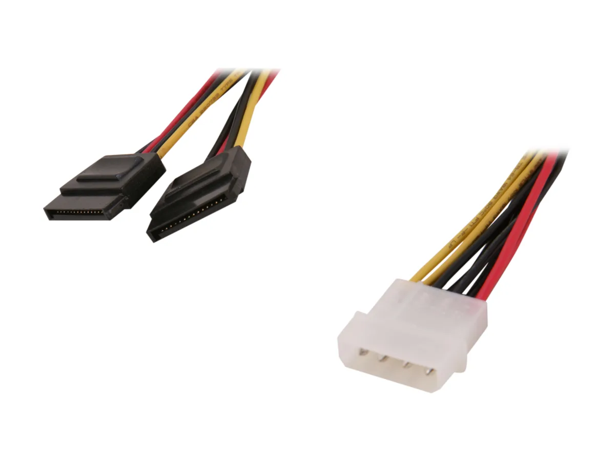 STARTECH STARTECH PYO2LP4SATA 12in LP4 to 2 SATA power splitter cable — product photo