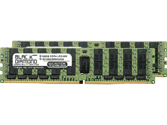Black Diamond Memory Black Diamond Memory BD128GX22666MQR96 256GB 2x128GB DDR4 2666 ECC Registered server RAM — product photo